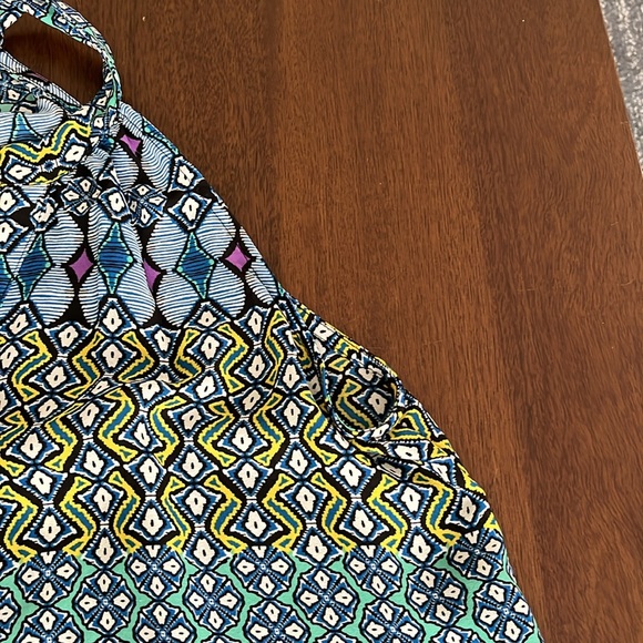 Collective Concepts Geometric Halter Tank from Stitch Fix Blue size S - Picture 3 of 4